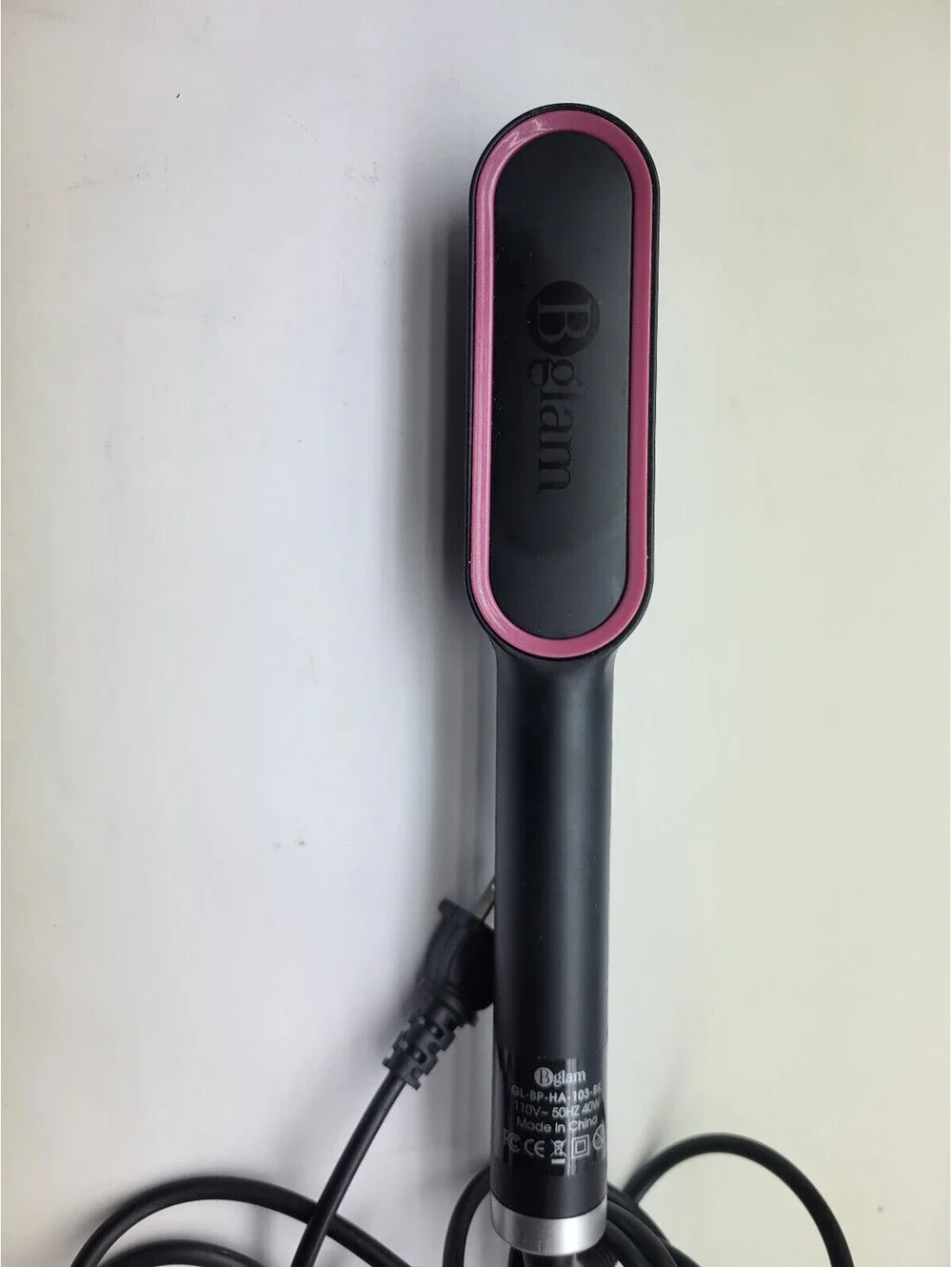 Bglam Hair Brush Sraightener anti-scald straightening comb Black/pink